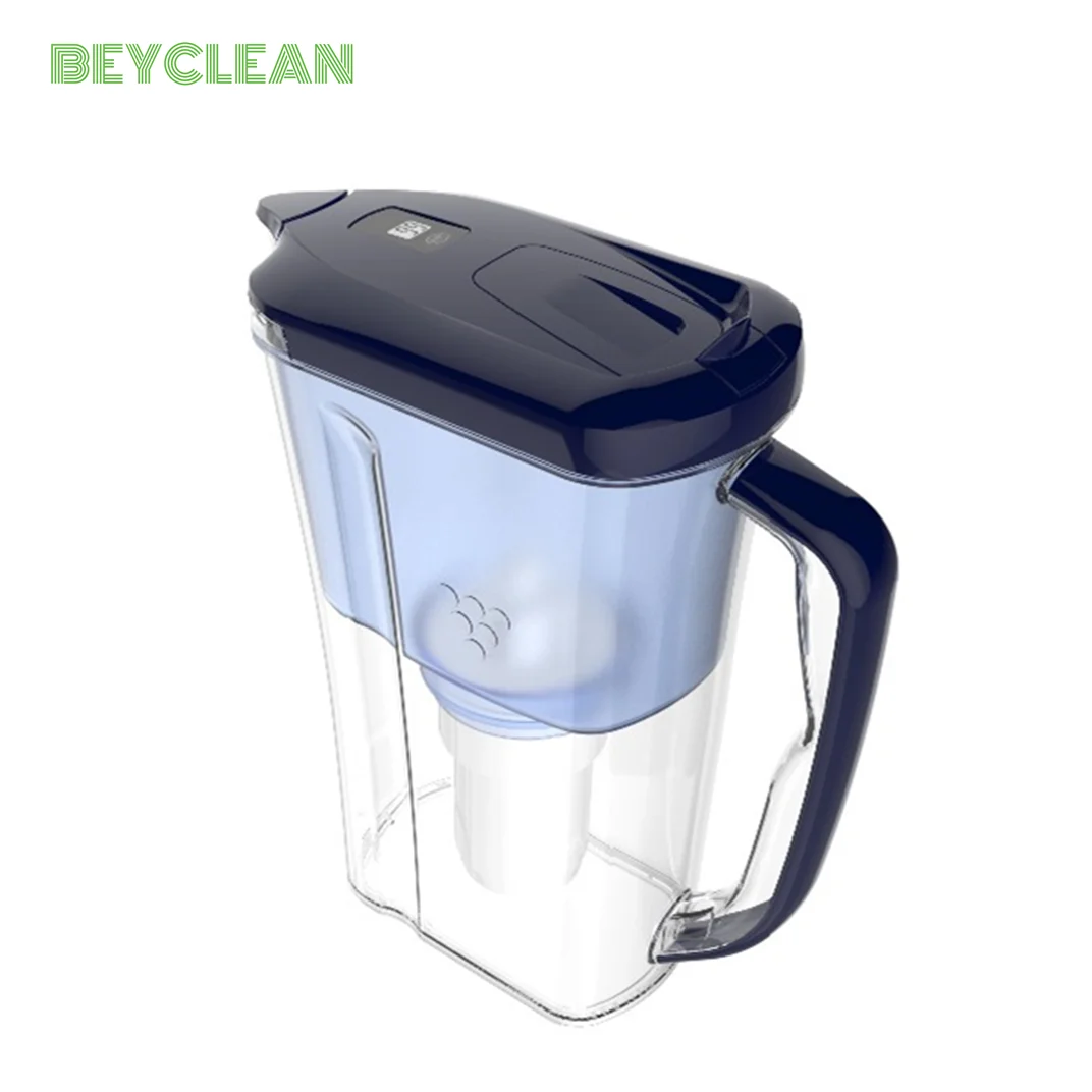 
indoor water filter pitcher household water jug with lcd display activated carbon coconut fiber pitcher  (60790706104)