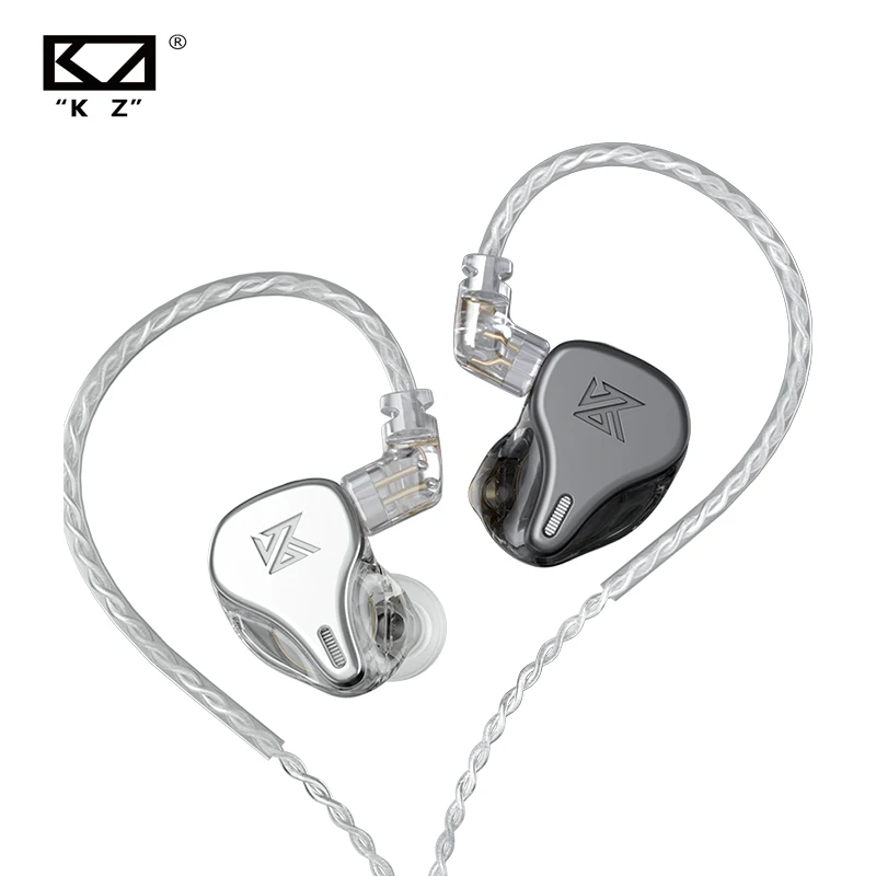 

KZ Official Store KZ DQ6 3DD Dynamic In-ear Monitors Sports Gaming Earbuds Wired Headset KZ ZAS ZEX Pro EDX Pro, Silver/grey
