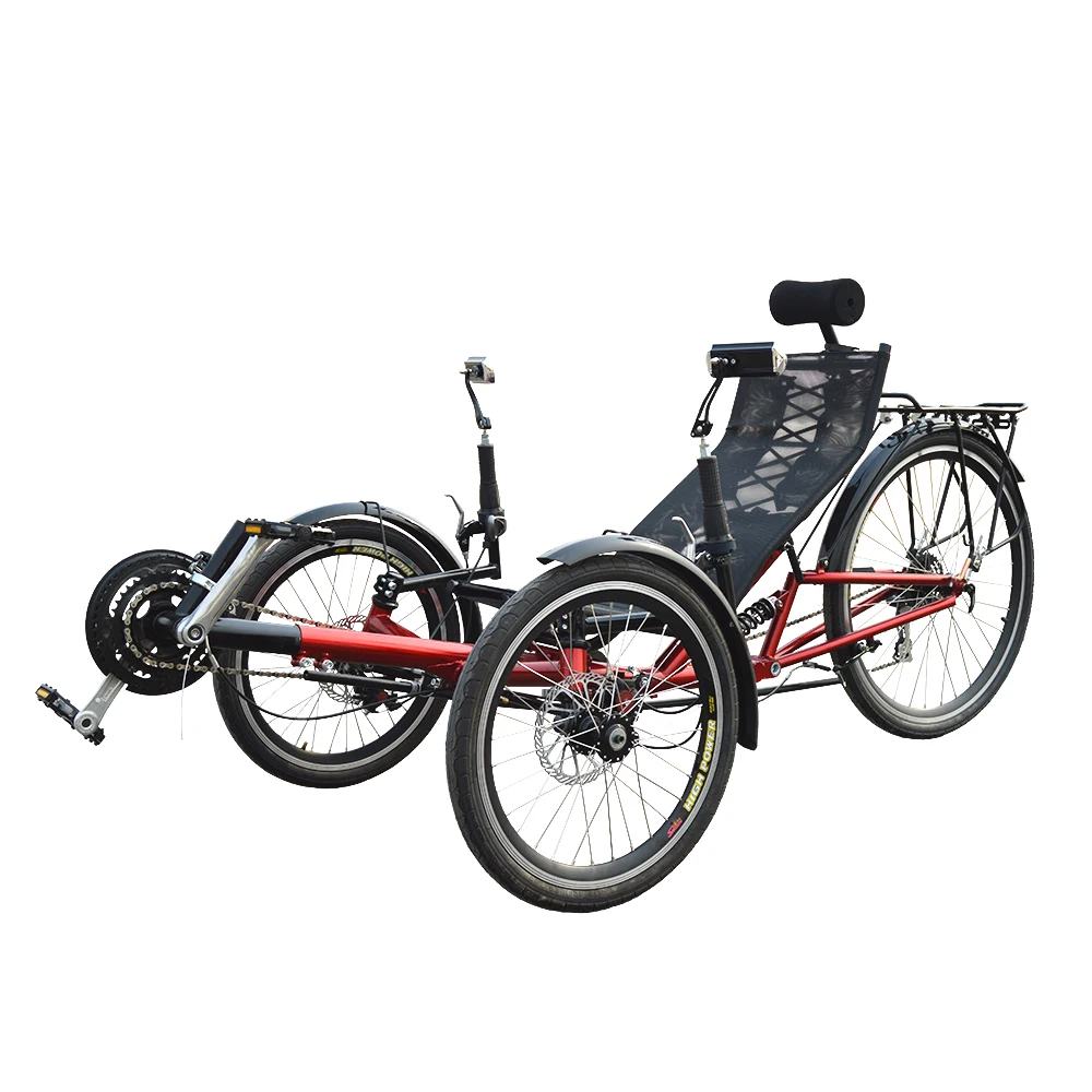 

2022 Free Shipping Outdoor Leisure Holiday Adult Pedal 3 Wheel Bicycle Recumbent Tricycle For Disabled People