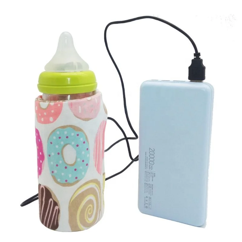 

Cute Cartoon Patter Bottle Cover 10 Colors Travel Stroller Bag USB Milk Water Warmer Insulated Bag Baby Nursing Bottle Heater