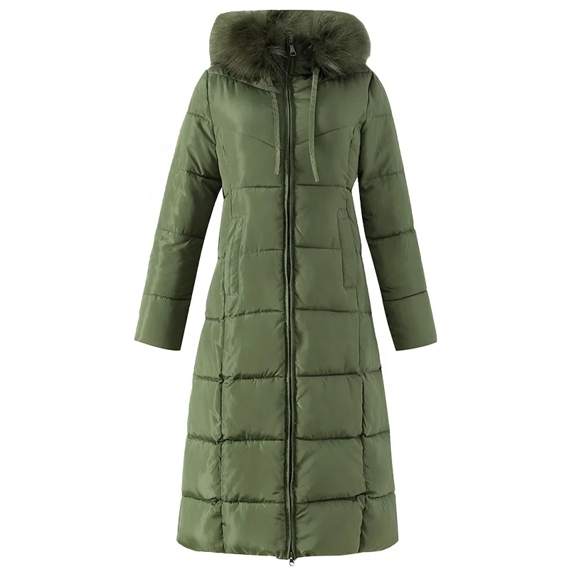 

Superior Quality Ladies Casual Warm Padding Long Jacket With Hood Winter New European Style Women Detachable Hoodie Jacket