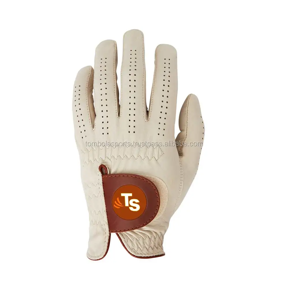 New 2022 Wholesale Personalized Men's Golf Gloves / Sheepskin Cabretta Leather Winter Leather