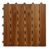 6 Slats acacia interlocking Deck tile