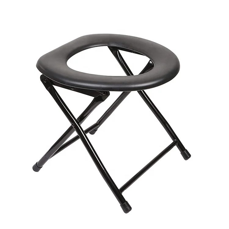 

QUAWE Folding Portable Toilet Camping for adults and children, Black