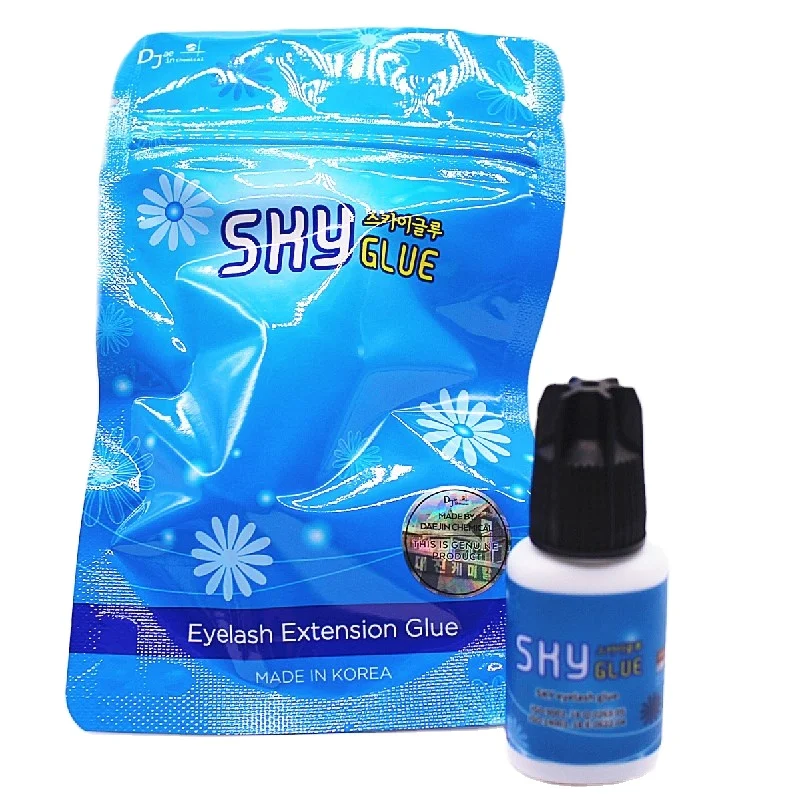 

sky black glue adhesive korea Sky S+ 5ml Sensitive glue for eyelash extension with Original packaging bag Custom private label