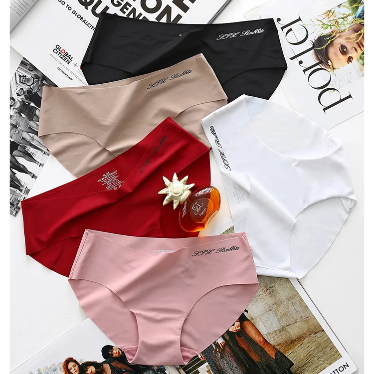 

SIX RABBIT Wholesale Sexy Underwear Ladies Seamless Panties One Piece Ice Silk Ladies Panties, White;black;royal blue;color;pink;light brown