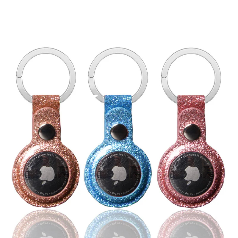

air tags Accessories protective case for airtags smart leather keychain tags airtag keyring case airtags, Multi color