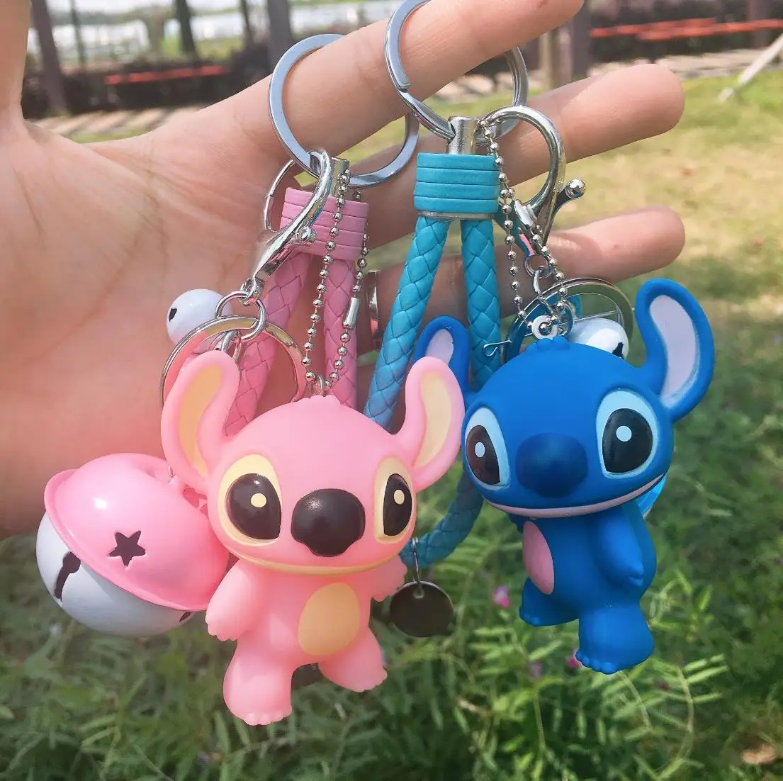 Cartoon Stitch Keychain Fashion Key Ring Key Chain Charm Key Holder ...