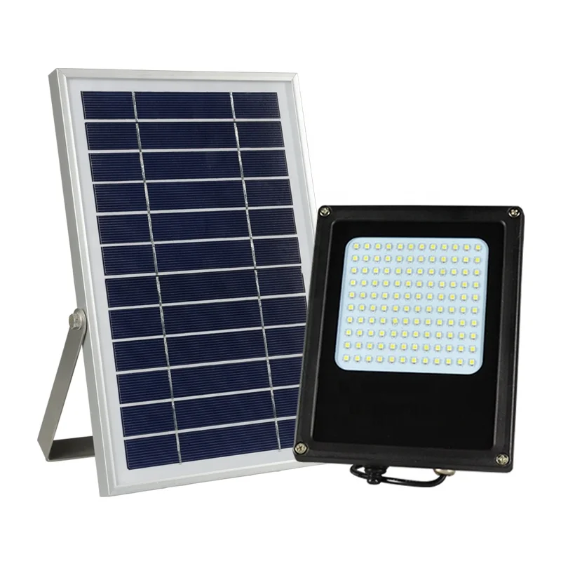 Best Garden Commercial 120LED Basking Floodlight 15W Solar Powered Exterior Flood Lamp with Switch