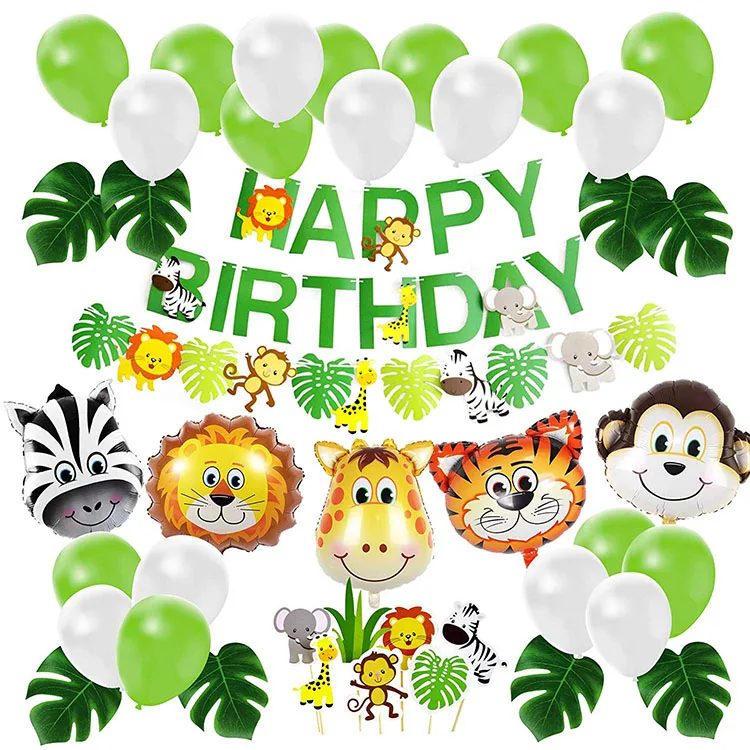 

Nicro 46 Pcs Jungle Decoration Farm Safari Animal Birthday Party Supplies