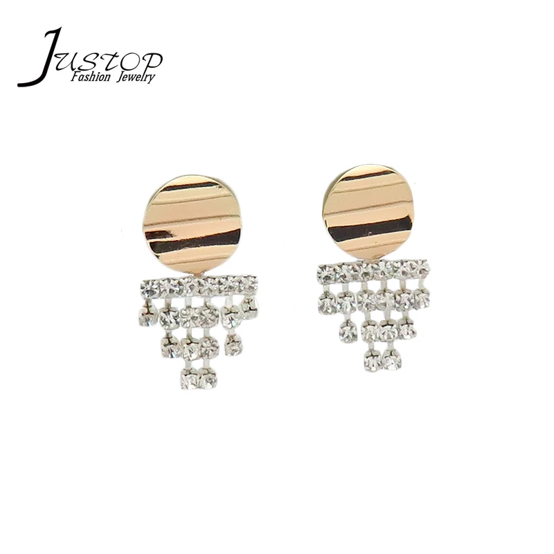 

Latest beautiful sheet copper cubic zirconia drop earrings