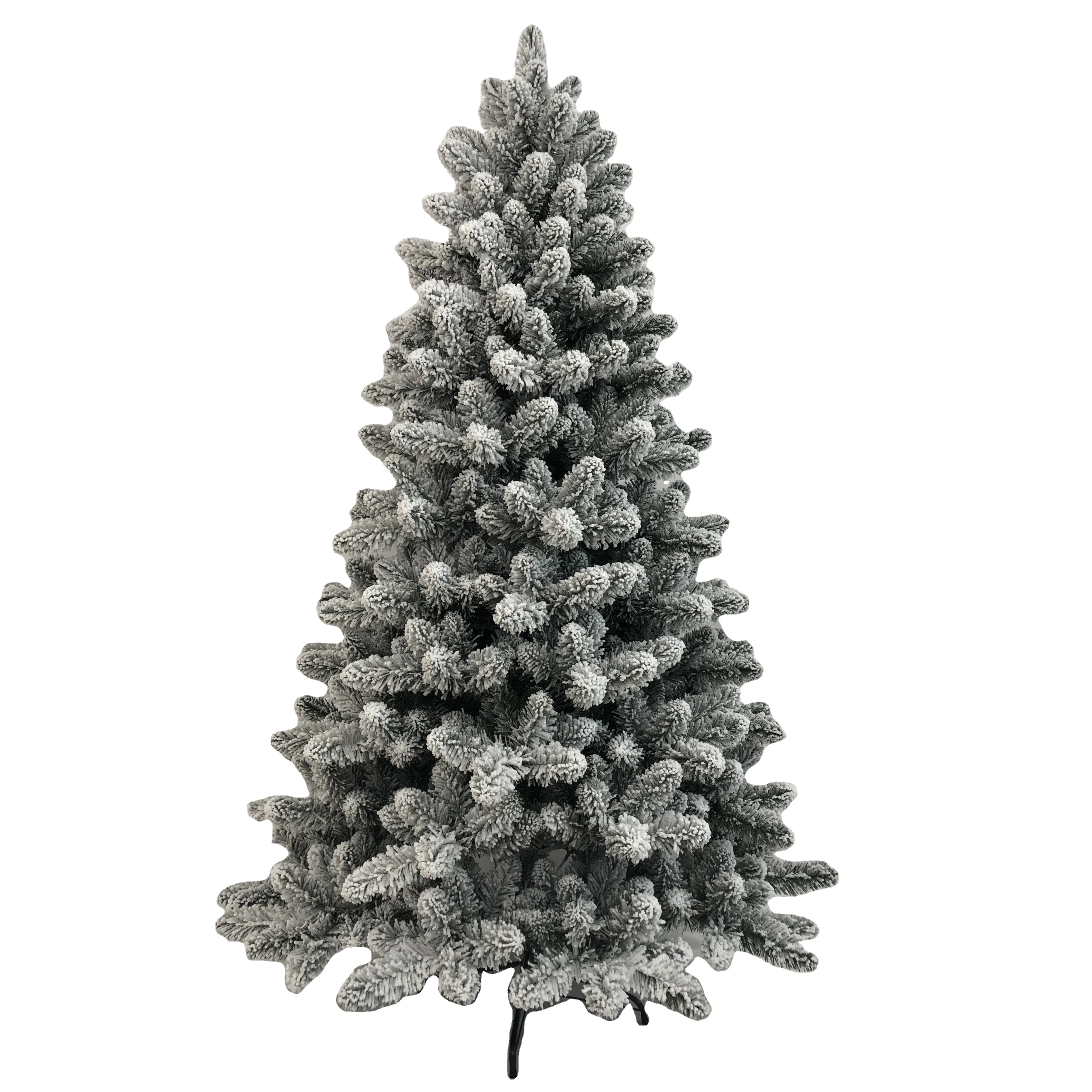 

7ft 1300 tips PVC heavy flocking Christmas tree unlit Artificial Christmas tree flocked