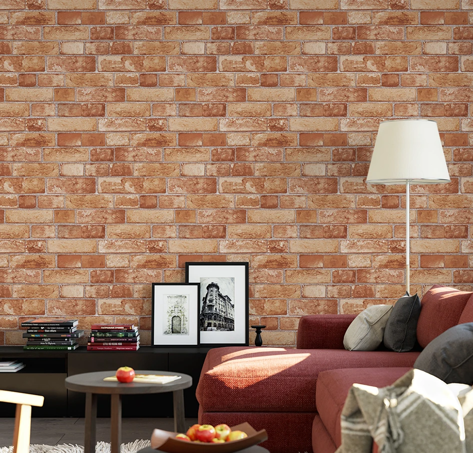 JK-4522 self adhesive peel and stick wallpaper Bricks designs (Light color)