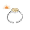 Newly Comes Two Tone Handmade Oxidized Silver Rings Wholesale Silver Jewelry