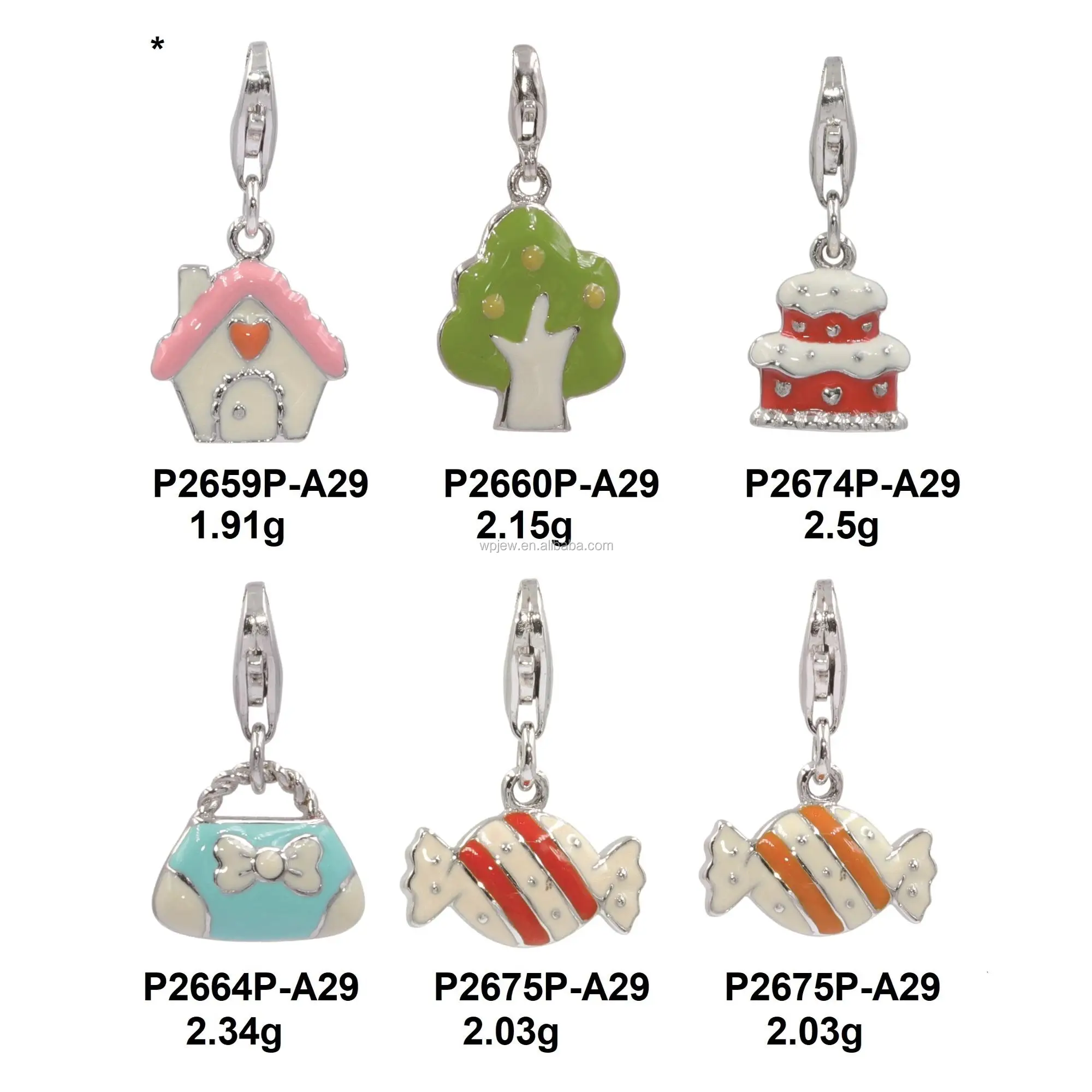 925 Sterling Silver Jewelry Enamel Charms For Bracelet 925 Silver