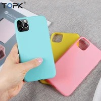 

Free Shipping TOPK Soft Thin Anti-knock Candy Color TPU Mobile Phone Case for iPhone 11