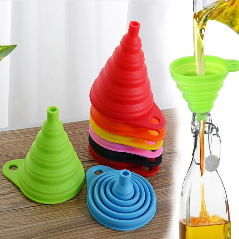 

Factory Wholesale Silicone Mini Funnel, Cheap Factory Price Portable Foldable Mini Funnel