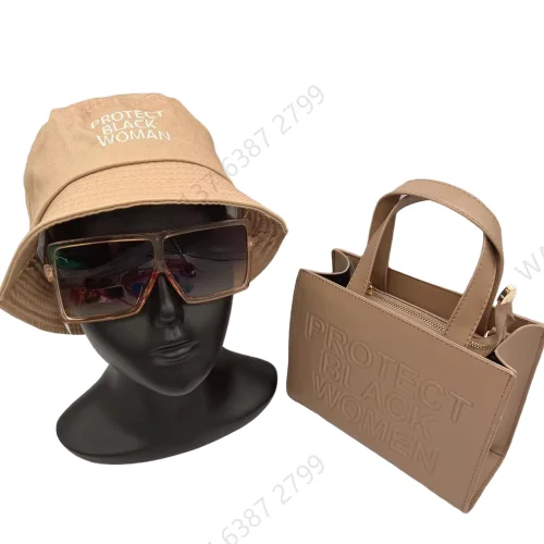 

Protect black women 3 piece set purse glasses hat fashion sunglasses tas wanita luxury famous brand ladies hand bags handbags