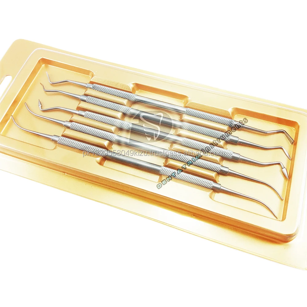 Dental Sickle Scaler High Quality Periodontal Scaler Titanium Gold Tips Ce Pk 3 Years Dental