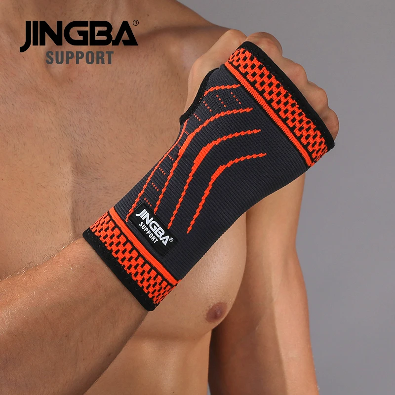 JINGBA Factory Direct Spandex Wrist Brace Wraps Sports Fitness Handguard Strap Boxing Gym Gardening Protecting Hand Wear
