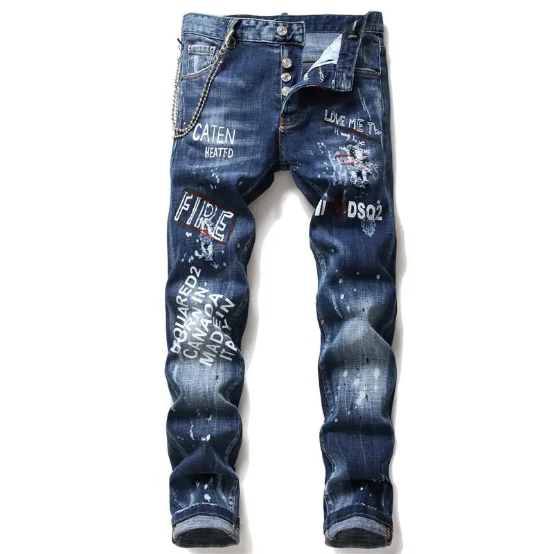 

2021 Fashion Pants Men Jean Men's Customized Denim Pant Clothing Vendors Wholesale Mans Jeans Boyfriend Jeans