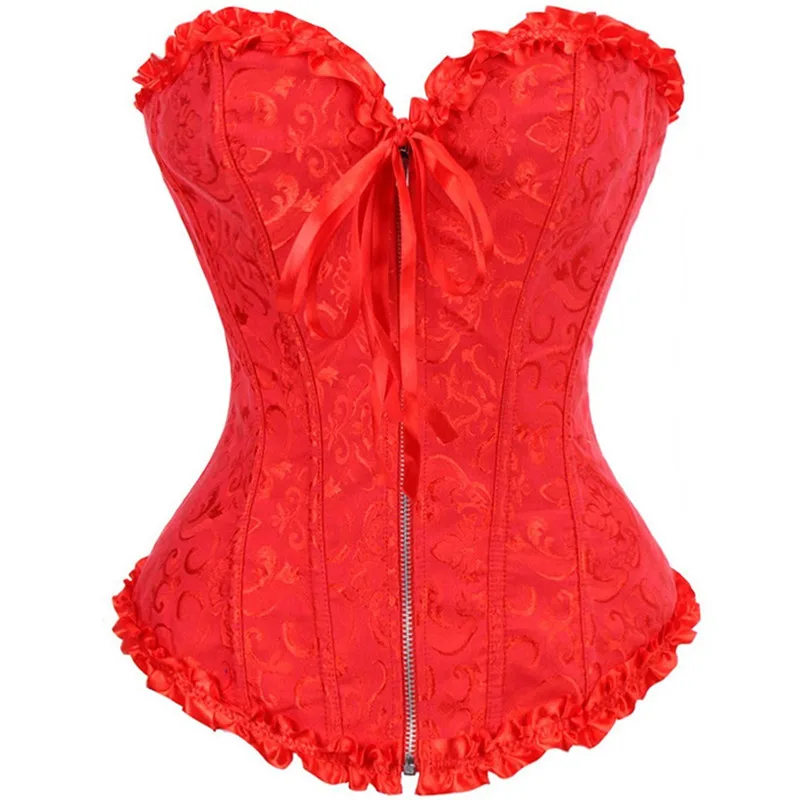 

Wholesale Women Shapewear Lace Zipper Wedding Corset, As pictures shown