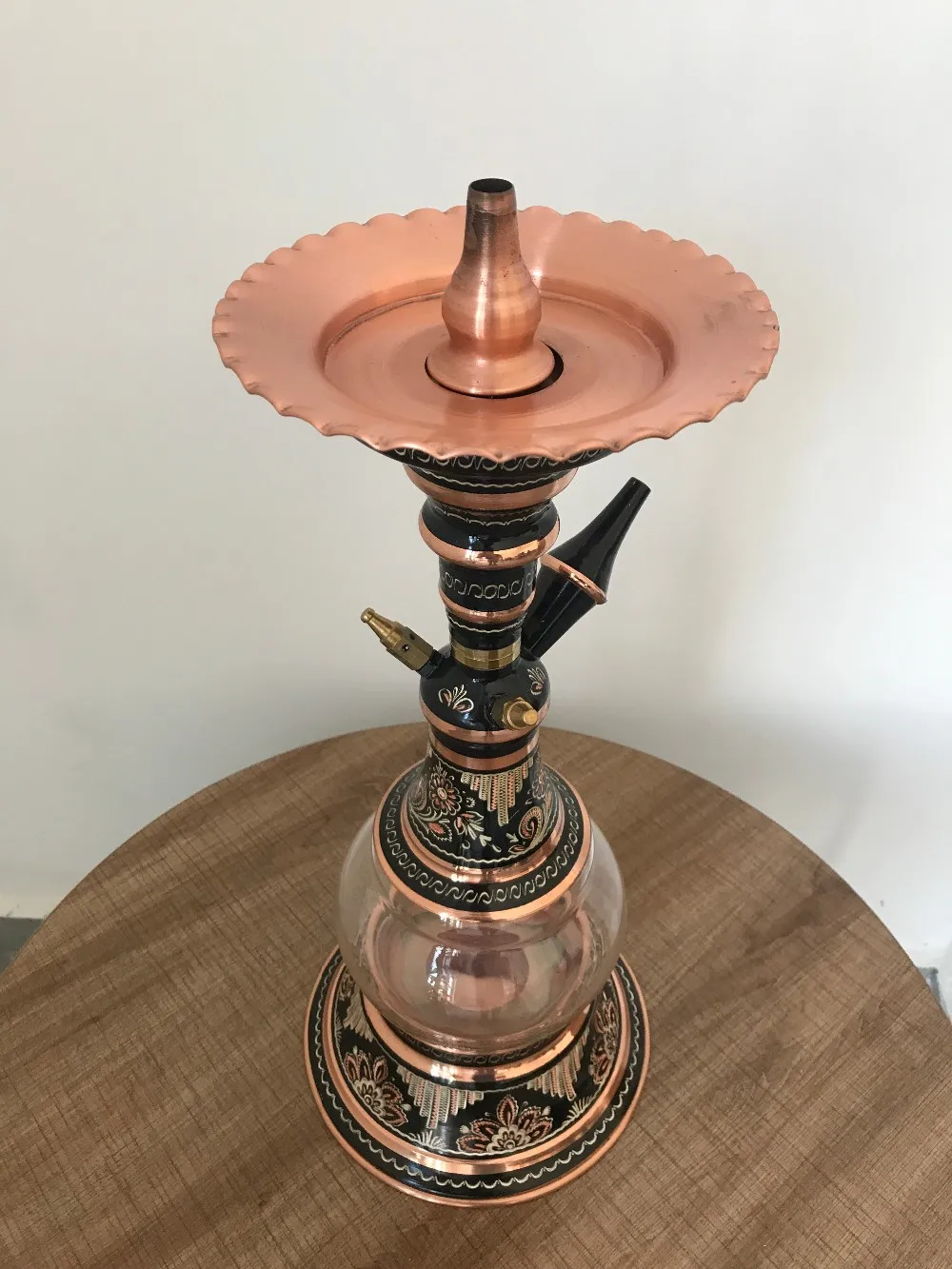 Copper Handpainted Hookah Set With Hose Hookah Complete Set Traditional