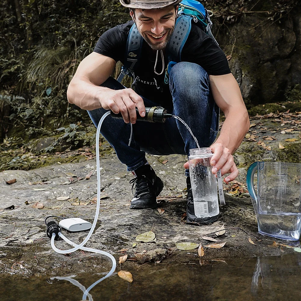 
backpacking sport camping outdoor water filter 