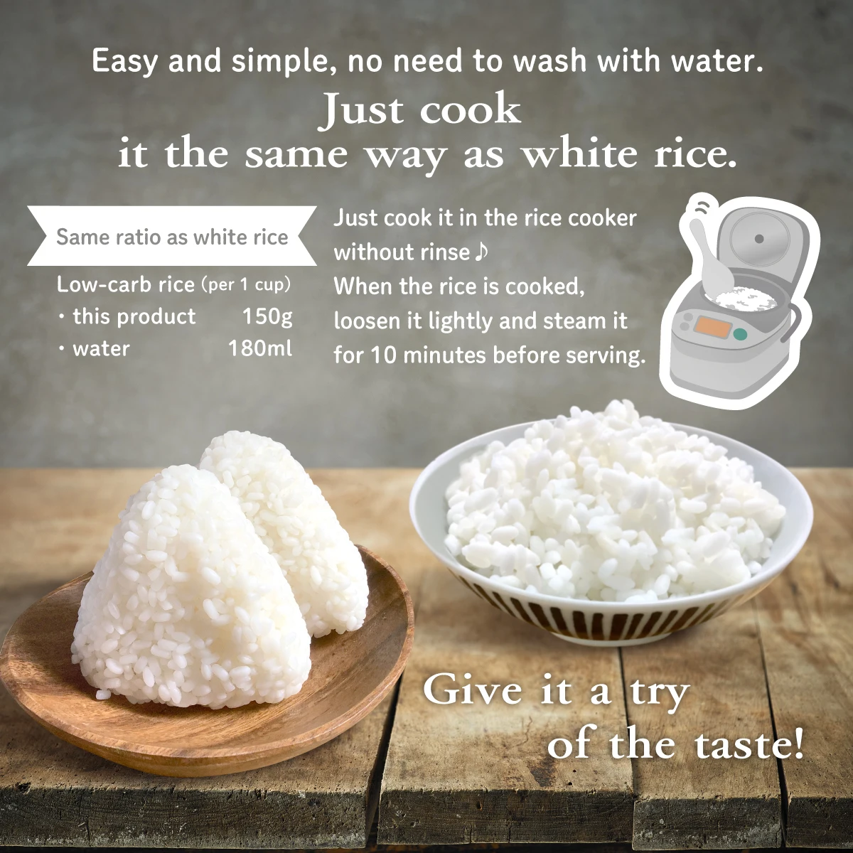 
Slimming food low calorie Low-carb rice with rich dietary fiber 