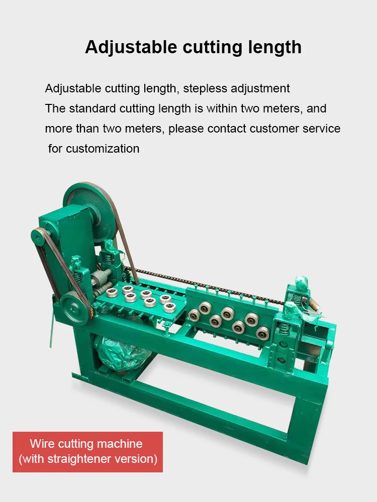 Automatic Steel Wire Straightening And Cutting Machine Stainless Steel