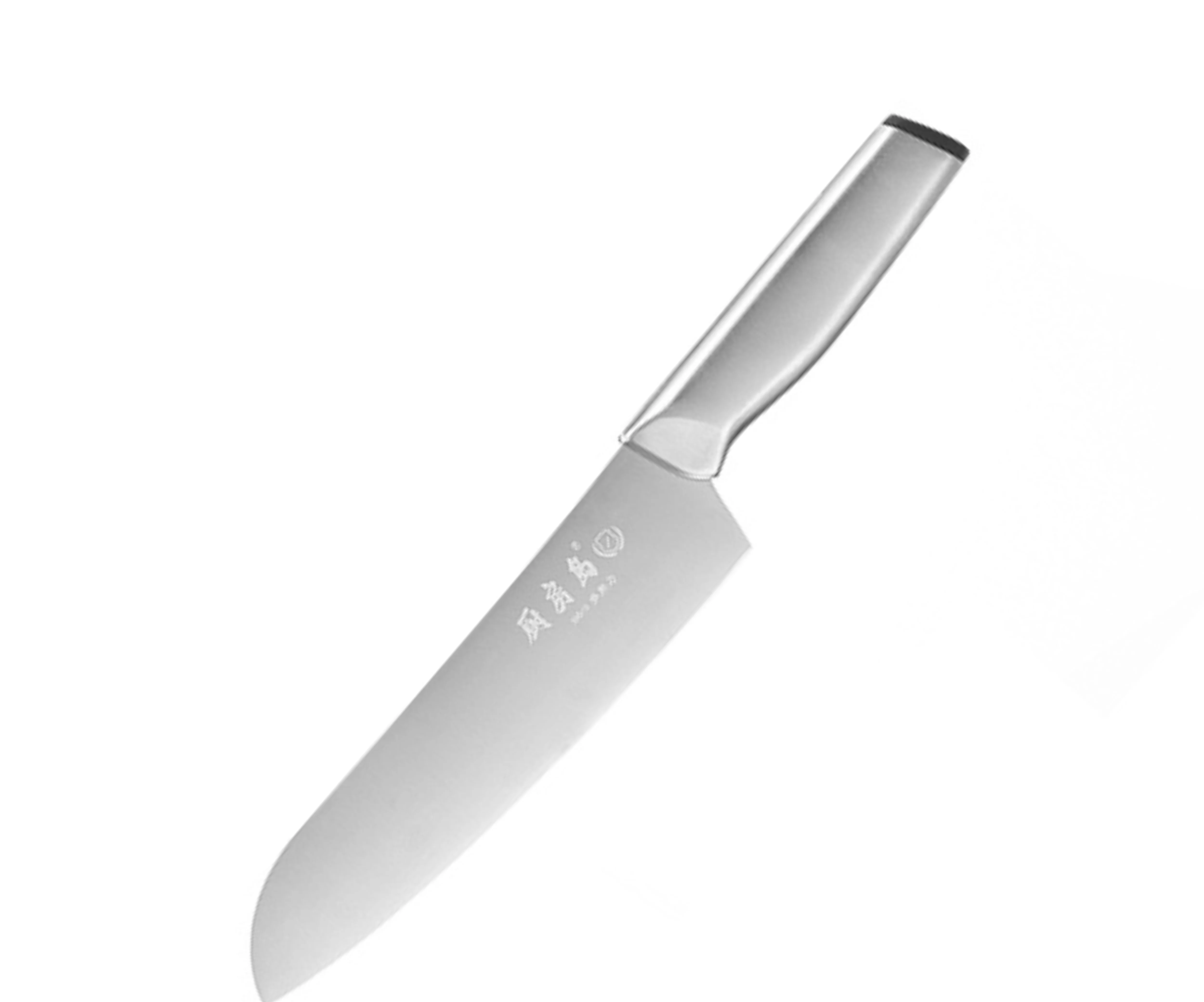 

New Arrival 30cr13 Stainless Steel chef knife 7 Inch santoku knife with stainless steel handle