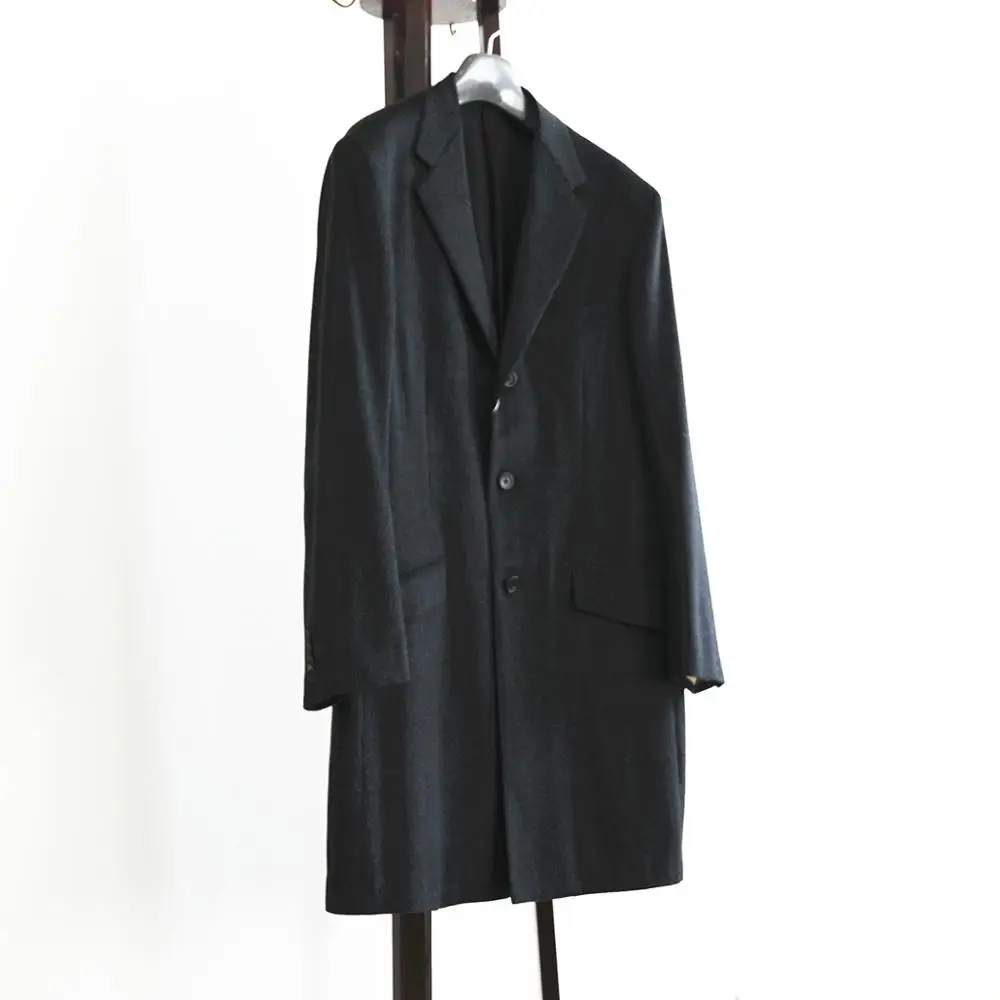 
Factory price cashmere wool long man coat casual overcoat for men 