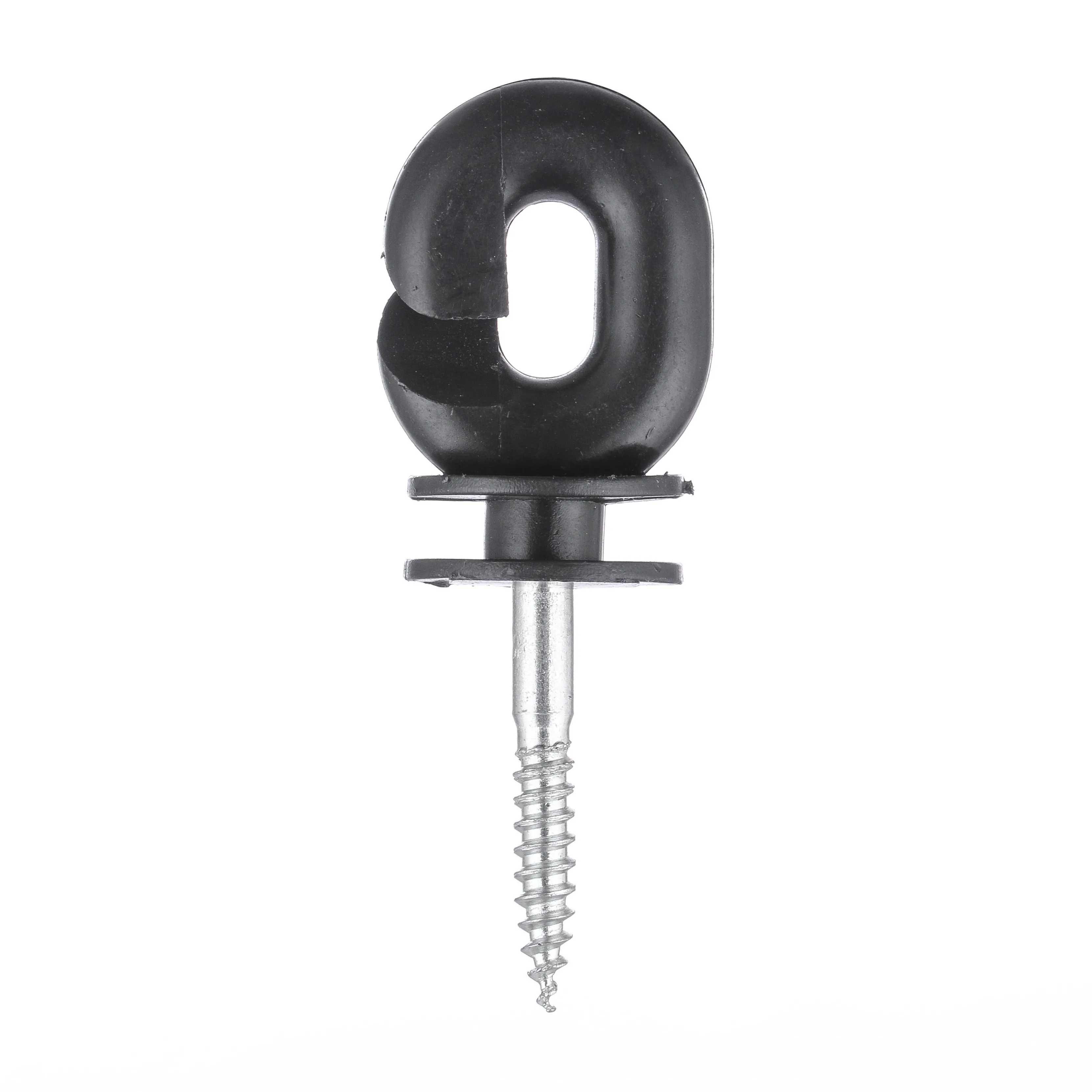 

galvanized curving steel more stick plastic insulator for garden farming electric fencing, Black or customized