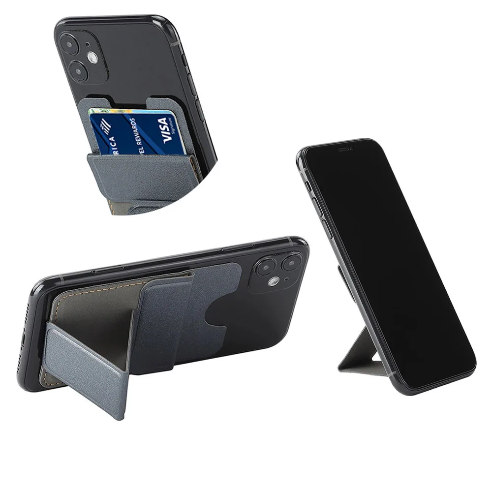 

3 In 1 Portable Foldable Desktop Stand Cushion Credit Card Wallet Mobile Cell Phone Holder