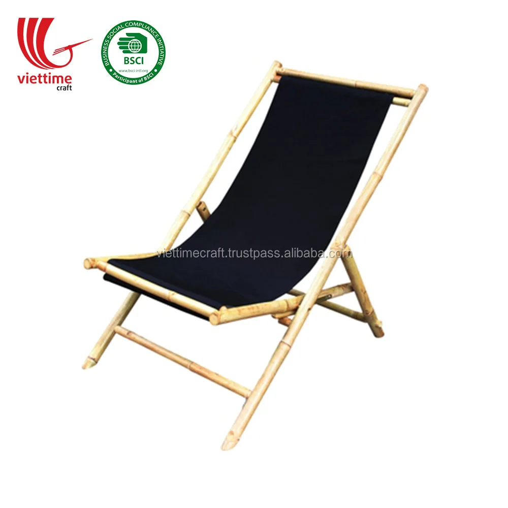 Relaxing Foldable Beach Chair Bamboo Beach Lounge Chair Wholesale Made