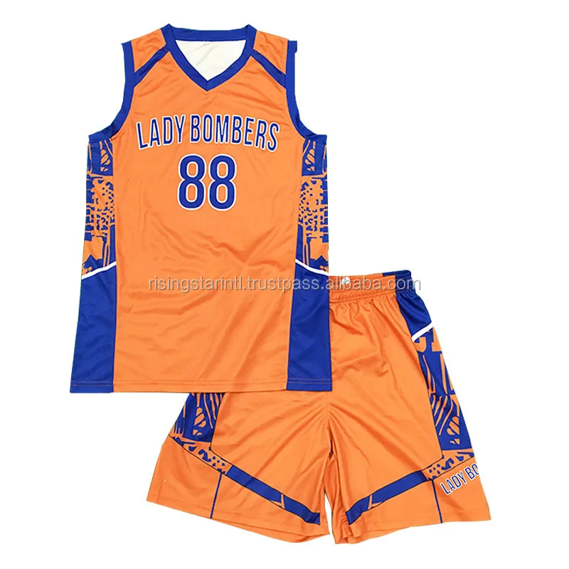 Mech Warrior - Custom Sublimated Basketball Uniform Set Orange-XTeamwear