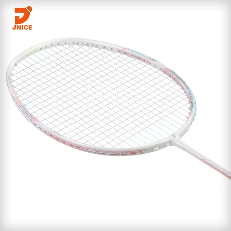 

JNICE 5U Nano Graphite online badminton racket, Pink blue