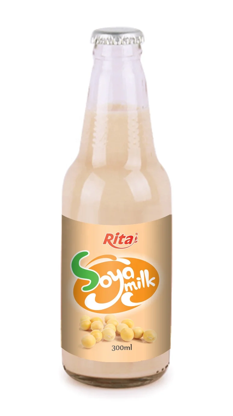 
Manufacturer Vietnam High Quality 300ml Glass Bottle Strawberry Flavor Soy Milk 