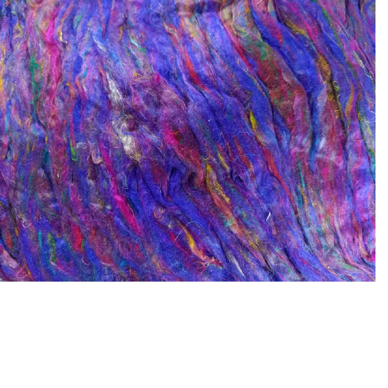 
multi colored sari silk sliver in bright colours packed in 1 kg bags suitable for spinners and weavers  (50031072432)
