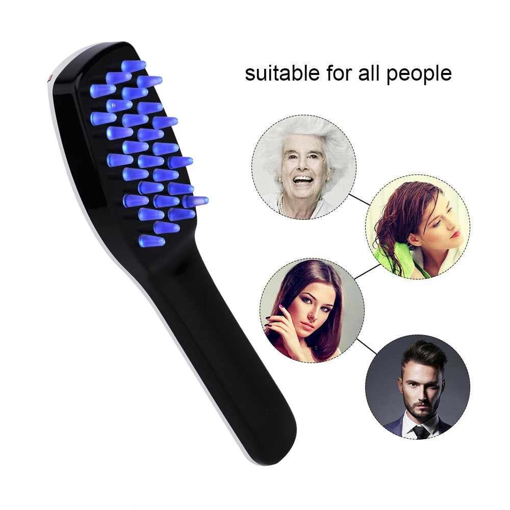 

Electric massage hot comb head massager anti-hair loss scalp care hair comb vibration color changing light comb