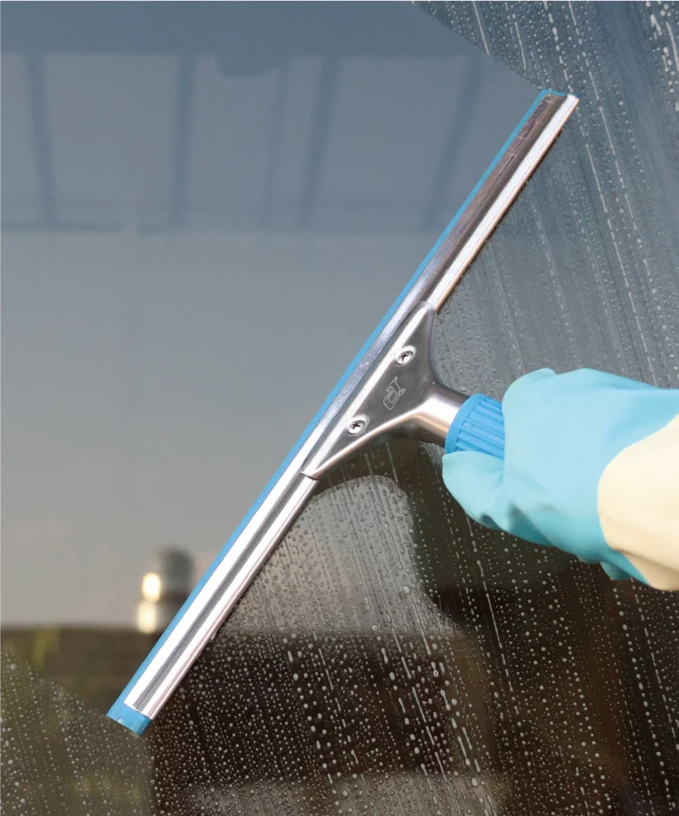 Professional Window Squeegee Wiper Rubber Blade Telescopic Handle Connectable Long Glass