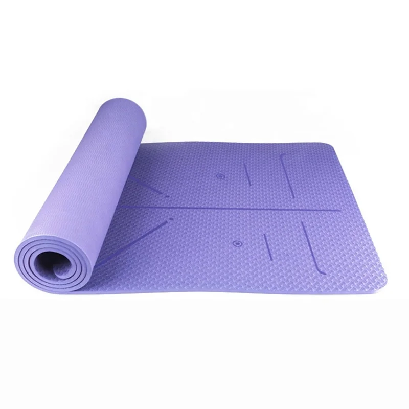 

Wholesale Eco Friendly TPE Yoga Mats Custom Print Anti-Slip High Density Single Layer Fitness Gym Mats Manufacturer, Purple, violet, pink, blue, black, green, turquoise or customized