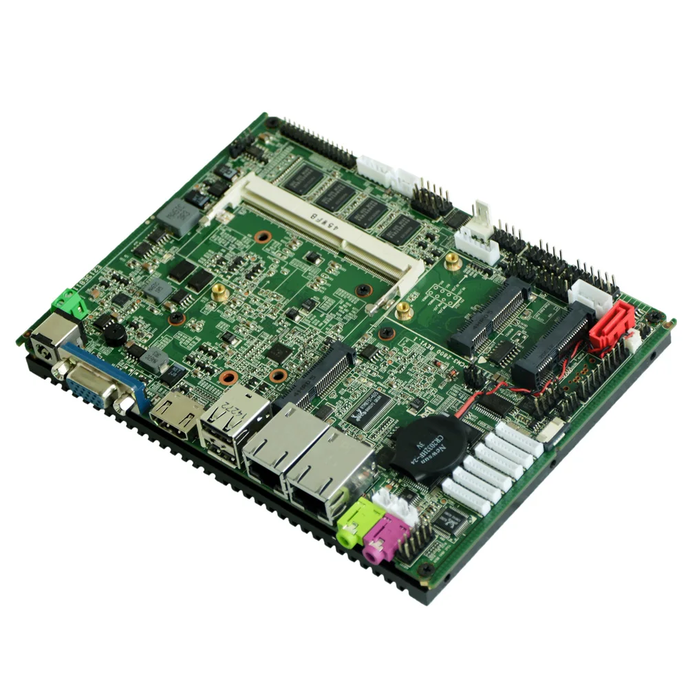 

3.5 Inch main board Support 24 Bits LVDS Connector 2*lan 2GB ram industrial Fanless embedded Motherboard