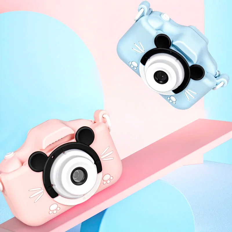 

Cartoon Anti-fall Mini Kids Digital Camera Cute Cartoon Toy Boys Girls Camera Double Lens Children's camera