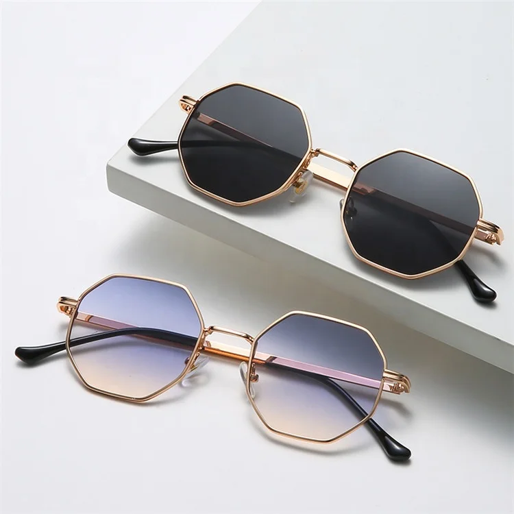 

2022 Metal Classic Vintage Women Sunglasses Luxury Brand Design Glasses Female Driving Eyewear Oculos De Sol Polygon Shades
