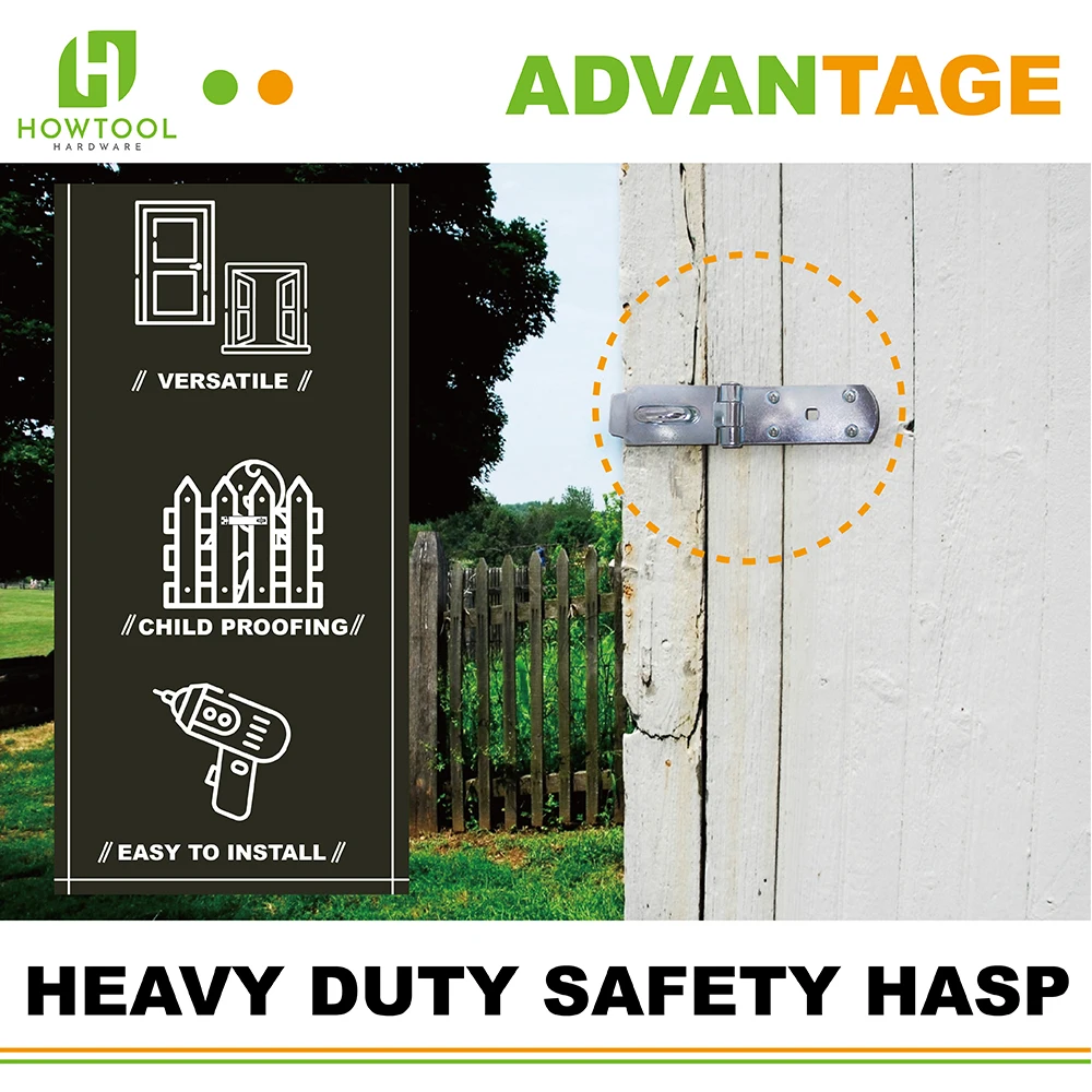 Thicker Heavy Padlock Hasp Door Clasp Hasp Latch,71/4" Or 71/2" Buy Padlock Door Gate