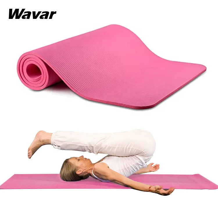 

Professional Yoga Training Eco Friendly Custom Color NBR Yoga Mats, Pink/blue/red/black/purple/grey