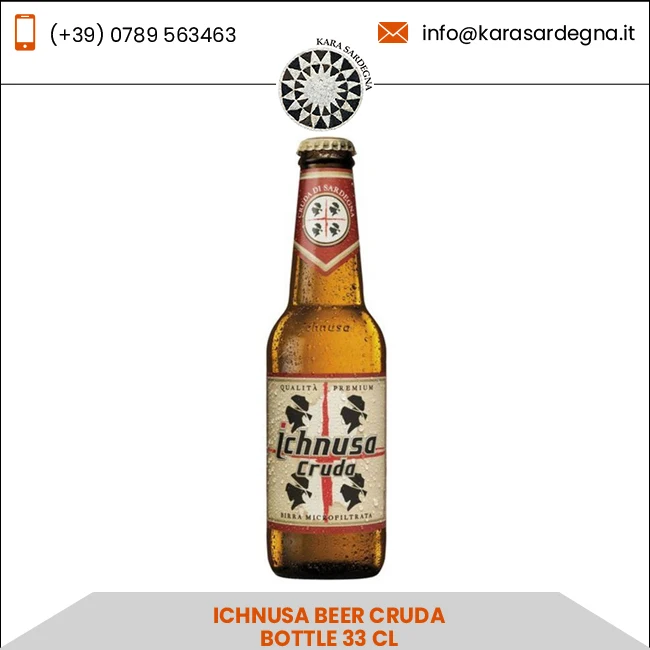 
Ichnusa Beer Cruda Bottle 33 CL Beer at Wholesale Price 
