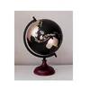 Black & Golden Geographical Globe with Wooden Base