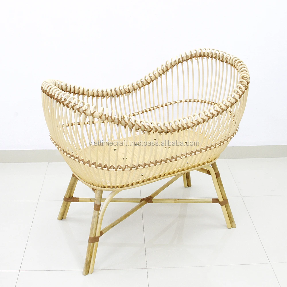 藤制婴儿婴儿床用木头,藤条床摇篮保存批发